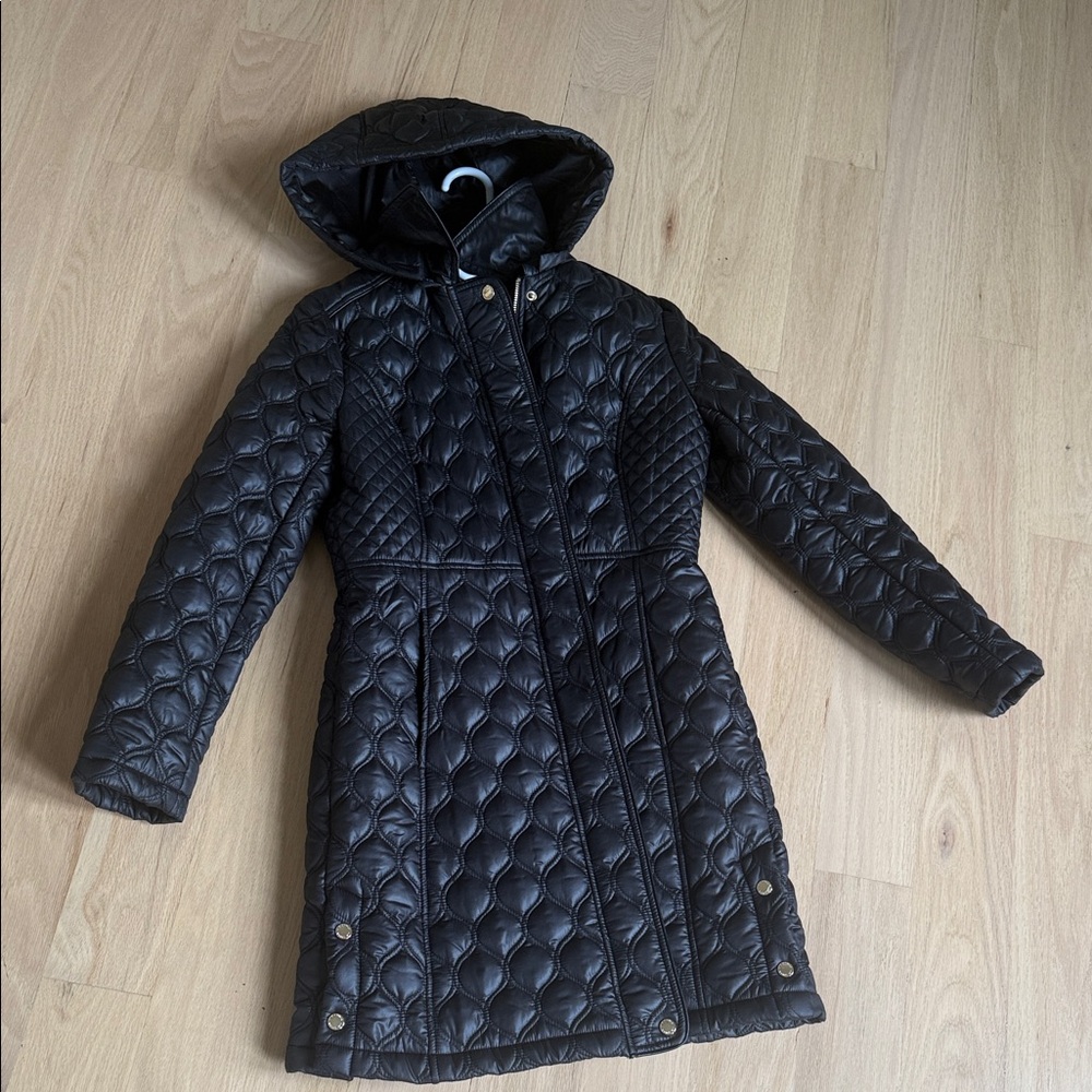 Via Spiga Black Quilted Puffer Coat